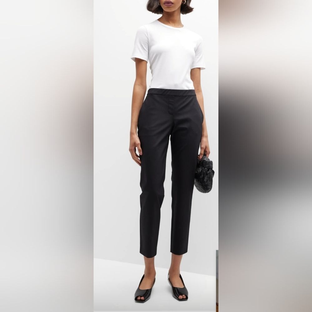 Theory Thaniel Navy Twill Stretch Crop Pants Sz. 4 EUC